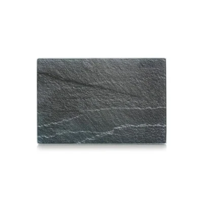 Image de Zeller 26256 planche à découper en verre, motif ardoise, anthracite