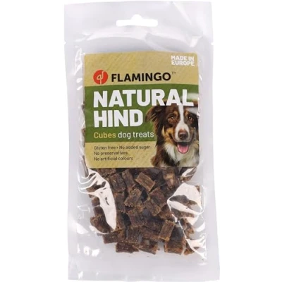 Afbeelding van Flamingo Nature Snack Honden Hinde Blokjes 80g 1st 139162