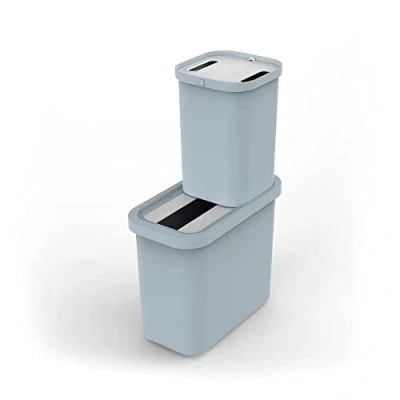 Afbeelding van Joseph GoRecycle Recycling Afvalemmer Set van 2 Stuks 46 liter Blauw