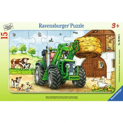 Afbeelding van Traktor auf dem Bauernhof. Rahmenpuzzle 15 Teile