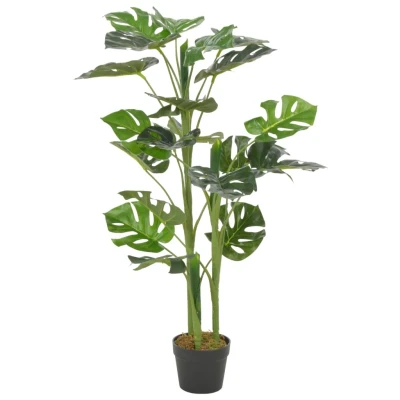 Afbeelding van Kunstplant met pot monstera 100 cm groen