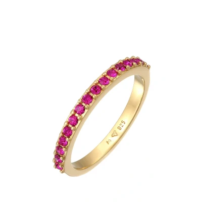 Afbeelding van Elli Classic LOOK Ring, Dames, Maat: 54, Pink