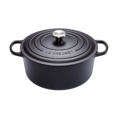 Afbeelding van Le Creuset Gietijzeren Ronde Braadpan In Mat Zwart 30cm 8,1l