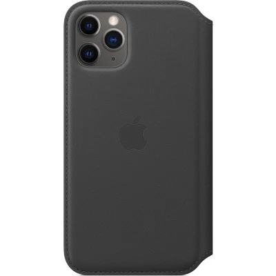 Afbeelding van Apple Leren Folio Hoesje voor iPhone 11 Pro Zwart