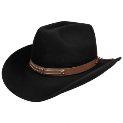 Afbeelding van Lipodo Horses Cowboyhoed Vilten hoed met rekbare voering Heren Herfst/Winter Wolvilt, Schwarz.