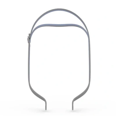 Afbeelding van Resmed AirFit N30 hoofdband QuickFit voor neus CPAP maskers, automatisch verstelbaar elastisch materiaal perfecte pasvorm, grijs met blauwe accenten (één maat)