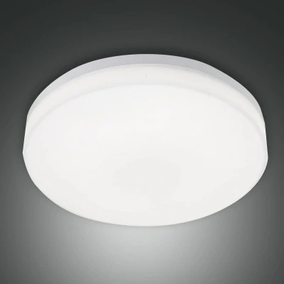 Afbeelding van LED buiten plafondlamp Trigo met sensor, wit