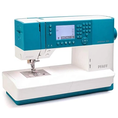Afbeelding van PFAFF Ambition 620 naaimachine, kunststof, wit, blauw
