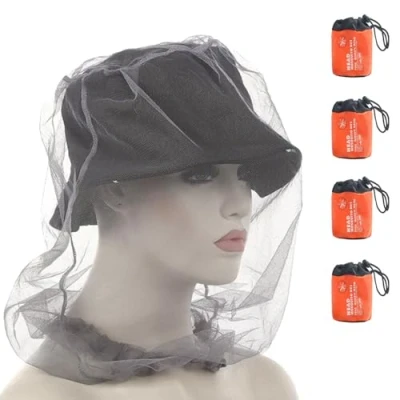 Afbeelding van PHOGARY Gary muggennet, 4 stuks, insectenwerend net, met draagtas