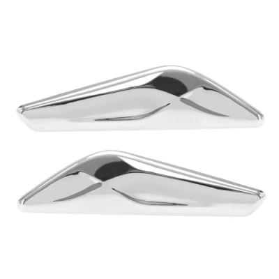 Afbeelding van YINETTECH 1 paar verchroomde voorspatbordbekleding compatibel met BMW X3 F25 X4 F26 2013 2017 511173338570 51117338569 spatbordbekleding rechts en links
