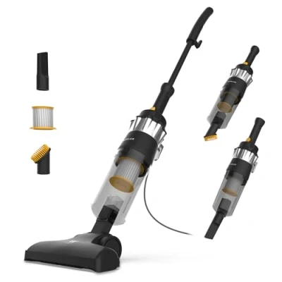 Afbeelding van Newlux Steelstofzuiger met 2 in 1 kabel V900, verticaal en handmatig, 800 W, l tank, 16,5 kpa, drievoudig systeem, filtratie (F.HEPA) cycloontechnologie, 5 m actie (zwart)