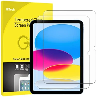 Afbeelding van JETech Displaybeschermfolie voor iPad 10 (10,9 inch, model 2022, 10e generatie), beschermfolie van gehard glas, HD helder, 2 stuks