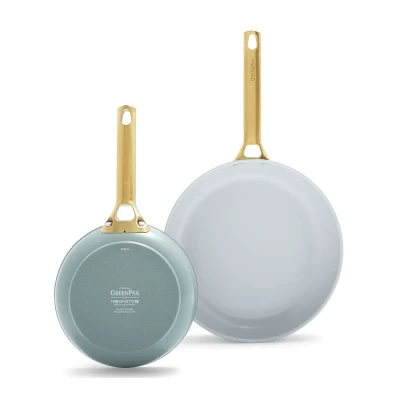 Afbeelding van Greenpan Padova Smokey Blue 2 delige Pannenset Met Keramische Antikleeflaag