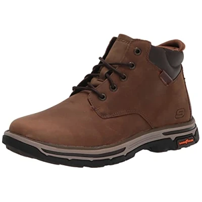 Afbeelding van Skechers Sportieve veterschoenen, Heren, Maat: 48, Bruin Leer