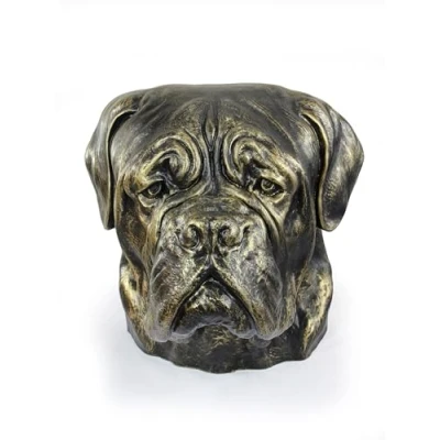 Afbeelding van Urn hond voor hondenas en tuinbeeld van Dogue de Bordeaux hoofd