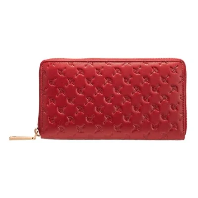 Afbeelding van JOOP! Leren Portemonnee Leggero Stampa Yura Purse Darkred Rood