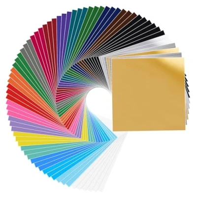 Afbeelding van IImagine Vinyl 75 stuks permanente vinylvellen, 30,5 x cm (25 kleuren, werkt met Cricut voor bekers, ramen, feestjes en kerstdecoraties