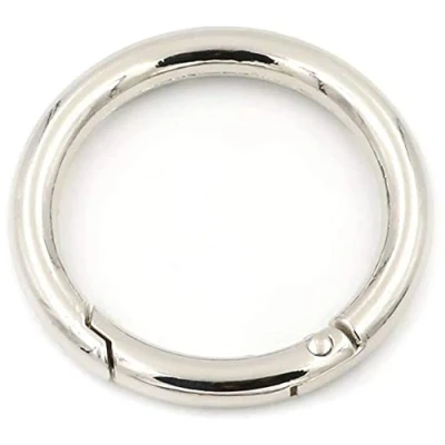 Afbeelding van 2 Stks Lente Gate O Ring Ronde Karabijnhaak Snap Clip Trigger Sleutelhanger Gesp