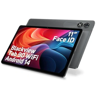 Afbeelding van Blackview Tab90 WiFi tablet Android 14 11 inch, 12 (4 + 8 uitbreiding) GB RAM 128 opslagruimte (2 TB TF), groot display Widevide L1, Octa core T606, 8200 mAh batterij, 5G wifi, dubbele camera 13