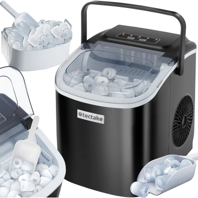 Afbeelding van tectake Ijsblokjesmachine Arctic 1,2L 2 ijsblokjesformaten Ice cube maker IJsblokjesmaker IJsschep zwart
