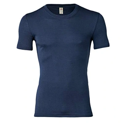 Afbeelding van Engel Natur Heren T shirt Zijde Bio Merino Wol GOTS Navy blauw 50/52(L)