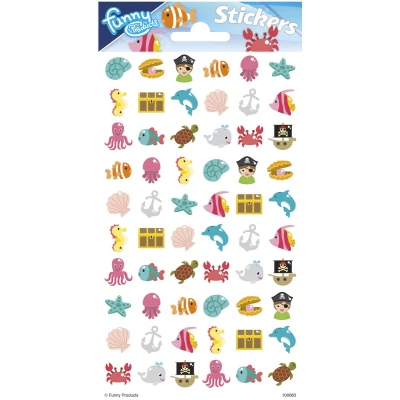 Afbeelding van Funny Products Stickers Ocean Junior 20 X 10 Cm Papier 50 Stuks