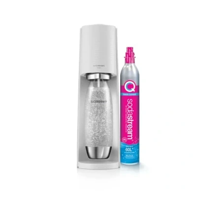 Afbeelding van Sodastream Terra Bruiswater en frisdrankmachine, 1 fles, l, roestvrijstalen afwerking, vaatwasmachinebestendig + gasvulling, 60 om vast te klikken, wit