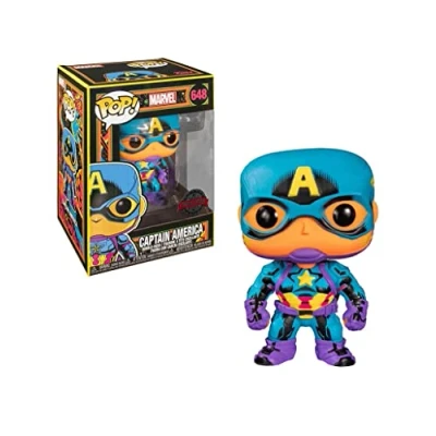 Afbeelding van Funko Captain America (Black Light) Pop! Marvel Figuur 9cm