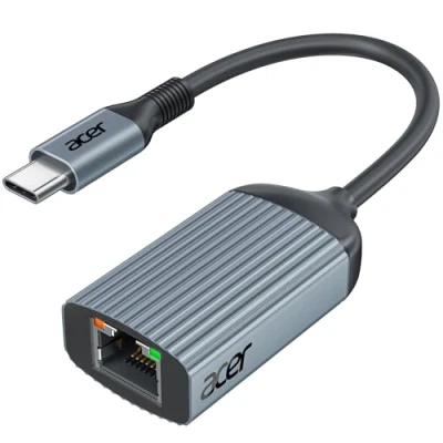 Afbeelding van Acer USB C naar Ethernet adapter, RJ45 adapter zonder drivers type (Thunderbolt 3/4 compatibel), 1 Gbit/s aluminium LAN voor MacBook Pro/Air, iPad Pro, iPhone