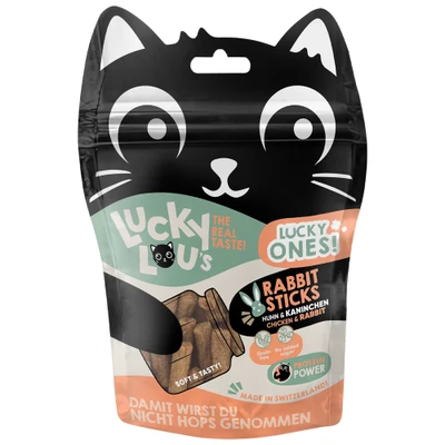 Afbeelding van 50g Lucky Lou Ones Sticks Kip &amp; Konijn Kattensnacks