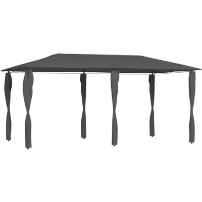 Afbeelding van Prieel met paalhoezen 160 g/m² 3x6x2,6 m antracietkleurig
