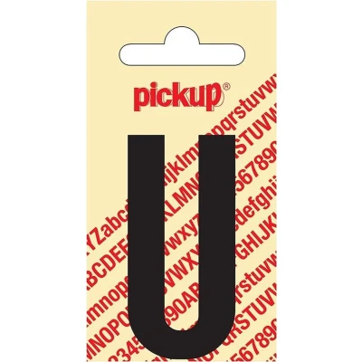 Afbeelding van Plakletter Nobel Sticker zwarte letter u amsterdam Pickup