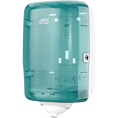 Afbeelding van Tork Reflex Mini Centerfeed Poetspapier Dispenser Kunststof Turquoise M3