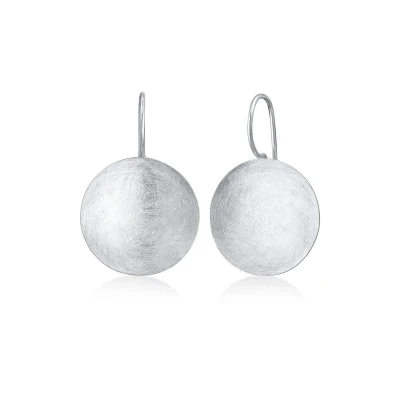 Afbeelding van Nenalina Dames Oorbellen Oor hanger rond geo mat in 925 sterling zilver