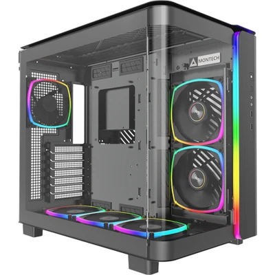 Afbeelding van Montech KING 95 PRO, Midi Tower, PC, Zwart, ATX, micro Mini ITX, Gehard glas, SPCC, Gamen