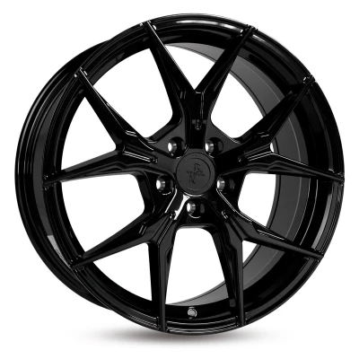 Afbeelding van KESKIN 5 gat 18duim 114.3mm lichtmetalen Velg KT19 Angel hyper silber schwarz Horn poliert KT1980185114340BP