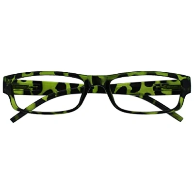 Image de OPULIZE Lunettes de lecture vertes en écaille tortue légères et confortables pour homme femme R32 6 +2.00