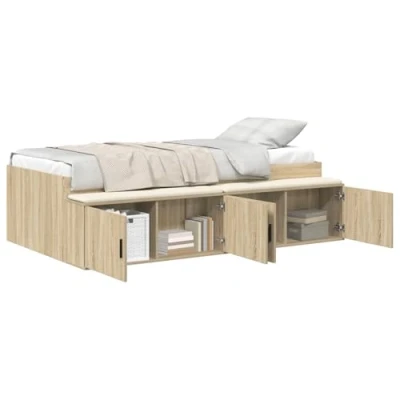 Afbeelding van vidaXL Opslagebedframe Sonoma Eik 80x200 cm