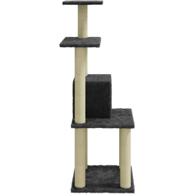 Afbeelding van vidaXL Kattenkrabpaal met sisal krabpalen 105 cm donkergrijs