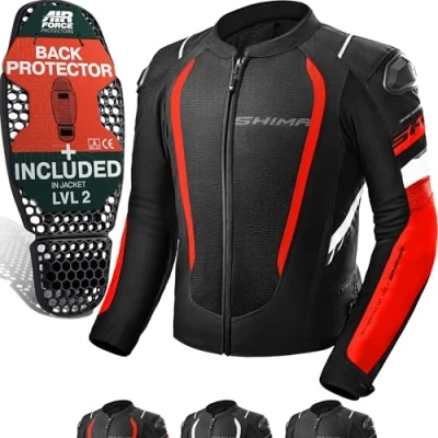 Afbeelding van SHIMA MESH PRO Airforce Rugbeschermingsjack voor heren, rood, maat L