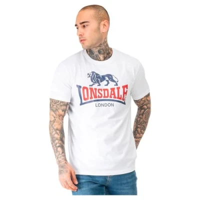 Afbeelding van Lonsdale Tshirt print, Heren, Maat: 3XL, White navy red