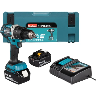 Image de MAKITA DHP484RTJ Marteau perforateur sans fil 18V LXT en MAKPAC (2x5.0Ah batterie + chargeur)