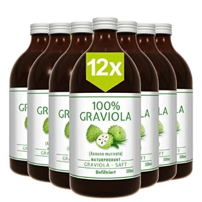 Afbeelding van 12 x 100% kokossap 500 ml ongefilterd en veganistisch gemaakt van zuurzakpuree. Guanabana. Soursop. Graviola. Stachelannone.