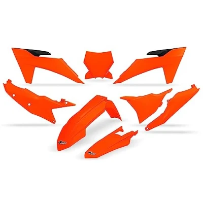 Afbeelding van UFO Plastickit Met Voorvorkbeschermers KTM SX125 SX250 SX300 SXF250 SXF350 SXF450 2023 2024 Fluor Oranje