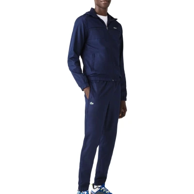 Afbeelding van Lacoste Sport Tracksuit Hodded Trainingspak, Heren, Maat: XL, Navy blue