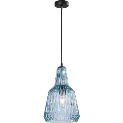 Afbeelding van Lindby hanglamp 1licht Glas, metaal E27 lichtblauw