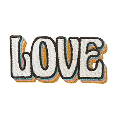 Afbeelding van Retro opnaaibaar strijkplaatje kleurrijke opstrijkbare Love Vintage patch voor jeansjassen Finally Home