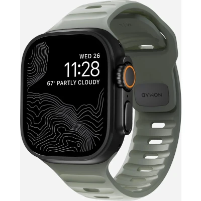 Afbeelding van Nomad Sport band FKM voor de Apple Watch Series 1 t/m 9 / SE (38 40 41 mm) 10 (42 Coastal Rock