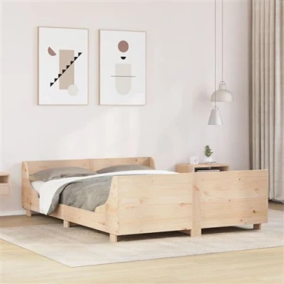 Image de vidaXL Cadre de lit sans matelas 160x200 cm bois massif pin