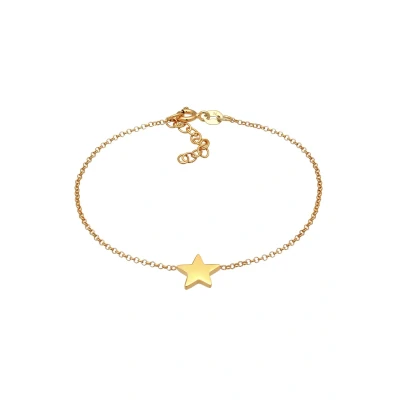 Afbeelding van Elli Basic STAR Armband goldcoloured, Dames, Maat: 16, Gold coloured